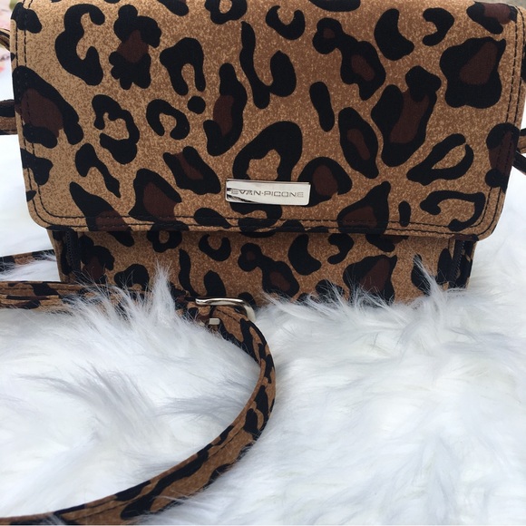 🛑 SOLD Evan Picone Crossbody Flap Handbag Purse Cheetah Animal Print Adjustable - Picture 13 of 13